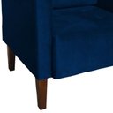 Ver imagem 4 de Poltrona Decorativa Lívia Para Sala e Recepção Suede Azul Marinho - D'Rossi
