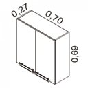 Ver imagem 3 de Armário Aéreo 2 Portas Jazz Itatiaia