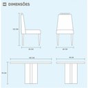 Ver imagem 5 de Conjunto Sala de Jantar 6 Lugares Mesa Munique e Cadeiras Imperatriz Veludo