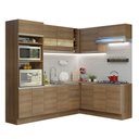 Ver imagem 2 de Cozinha Completa de Canto Madesa Glamy 419001 com Armário e Balcão (Sem Tampo e Pia) Rustic Cor:Rust