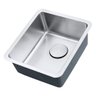 Cuba De Embutir De Aço Inox 1mm Escovado F106 39x45x18,5 Cm Aço Escovado - 2