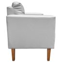 Ver imagem 3 de Poltrona Decorativa Lívia para Sala e Recepção Corino Cinza - D'Rossi