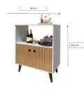 Ver imagem 2 de Buffet Aparador Canadá Branco Ripado Sala Decoração Multiuso