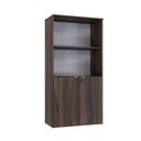 Ver imagem 1 de Armário Alto Estante com 02 Portas 161,5x80x42cm Wlae80 Nogal - Branco