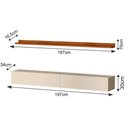 Ver imagem 2 de Bancada Suspensa e Prateleira 197cm Slat M20 Cinamomo/off
