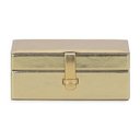 Ver imagem 1 de Caixa em Mdf com Revestimento em Pu Dourada 18x12x7,5cm