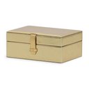 Ver imagem 2 de Caixa em Mdf com Revestimento em Pu Dourada 18x12x7,5cm