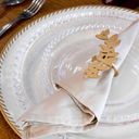 Ver imagem 2 de Porta Guardanapo Natal Folhagem Dourado 9,5cm - D'Rossi DRossi