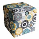 Ver imagem 2 de Kit 2 Puffs Quadrado Suede Floral Mandala - Nay Estofados