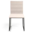 Ver imagem 3 de Cadeira Decorativa Estofada para Sala de Jantar Preto Maya L02 Suede Bege - Lyam Decor Decor