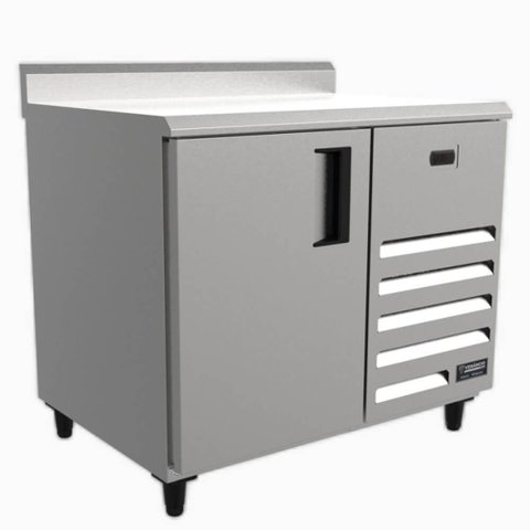 Balcão de Serviço Refrigerado Venâncio Aço Inox 1m Controlador Digital de Temperatura 220v