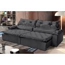 Ver imagem 1 de Sofá Retrátil e Reclinável 2,80m 4 Lugares Pillow com Espuma Soft Sparta - Movenzo Estofados