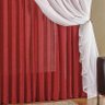 Cortina Renascence 3m x 2,80m Para Varão Simples Palha/Vermelho - Valle Enxovais - 3