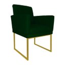 Ver imagem 1 de Poltrona Decorativa Klara Base Gold Veludo Verde - Montanaris Decor