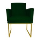 Ver imagem 3 de Poltrona Decorativa Klara Base Gold Veludo Verde - Montanaris Decor
