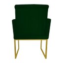 Ver imagem 2 de Poltrona Decorativa Klara Base Gold Veludo Verde - Montanaris Decor