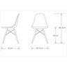Cadeira Eiffel Charles Eames em Abs com Base de Madeira Dsw - Facthus - 4