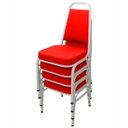 Ver imagem 1 de Kit com 4 Cadeiras Empilháveis Linha Hotel Plus Vermelho