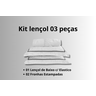 jogo de lençol percal queen sensação de conforto 198cm x 158cm toque macio luxo - 3