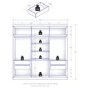 Ver imagem 4 de Guarda Roupa Casal Evidence Plus 6 Portas e 4 Gavetas Branco Absoluto - Zanzini Móveis