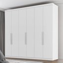 Ver imagem 2 de Guarda Roupa Casal Evidence Plus 6 Portas e 4 Gavetas Branco Absoluto - Zanzini Móveis