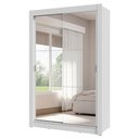 Ver imagem 3 de Guarda-roupa Solteiro 2 Portas de Correr com Espelhos 4 Gavetas Branco Vivare Plus Madesa