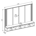 Ver imagem 6 de Home Suspenso Loa Freijó/off White Matte para Tv até 75” - Colibri