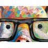 Quadro Pintura Tela molhados óculos contemporânea porco 5209: 90cm (A) x 90cm (L) - 4