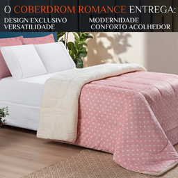 Edredom Casal Queen Size Romance Dupla Face Super Luxuoso:rose - 2