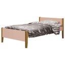 Ver imagem 3 de Cama Solteiro com Auxiliar Simba Rosa Acetinado com Pés Madeira – Reller