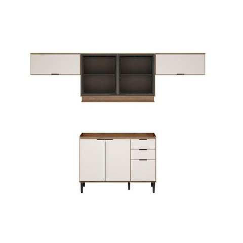 Cozinha Modulada Carraro Alpha Carraro 4 Peças Alpha C4P182 Freijo/Off White