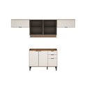 Ver imagem 1 de Cozinha Modulada Carraro Alpha Carraro 4 Peças Alpha C4P182 Freijo/Off White
