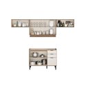 Ver imagem 4 de Cozinha Modulada Carraro Alpha Carraro 4 Peças Alpha C4P182 Freijo/Off White