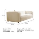 Ver imagem 3 de Kit Sofá 2 Lugares 160cm e Poltrona Cecília Bouclé - Adj Decor