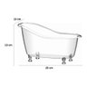 Conjunto 2 Peças Banheira Mini 15X25 Decoração P/ Bebidas:Transparente - 3