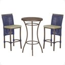 Ver imagem 1 de Mesa Bistrô e 2 Banquetas Roma Marrom Corda Náutica Estofado 7 Trama Original