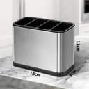 Ver imagem 5 de Porta Talher Escorredor Inox com 4 Divisórias para Pia