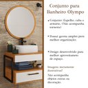 Ver imagem 2 de Conjunto para Banheiro Olympo Naturalle e Branco com Design Moderno e Organização Funcional