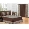 Kit Colcha Casal Queen com Cortina 4 Peças Valentina Tabaco - Bia Enxovais - 1