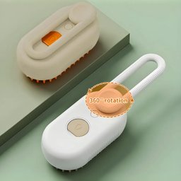 Escova a Vapor para Pets 3 em 1 Branco com Laranja - 4