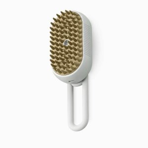 Escova a Vapor para Pets 3 em 1 Branco com Laranja