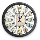 Ver imagem 4 de Relogio de Parede Gigante Estilo Madeira Industrial 40cm Retro Vintage Rustico Luxo Decorativo Redon