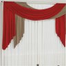 Cortina Isabella para Varão Duplo 4,00M x 2,80M 1 Peça Vermelho/Avelã/Palha - 2