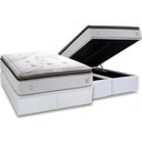 Ver imagem 1 de Cama Box Baú Queen: Colchão Molas Ensacadas Herval C1725 + Base Crc Linhão White (158x198)