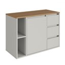 Ver imagem 1 de Armário de Banheiro Belagavi 1 Porta 3 Gavetas Arenas - Art In Móveis