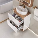 Ver imagem 3 de Conjunto Beatriz 60cm com Pés e Espelheira - Fabribam Branco/catedral