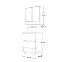 Ver imagem 5 de Conjunto Beatriz 60cm com Pés e Espelheira - Fabribam Branco/catedral