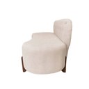 Ver imagem 3 de Sofá 3 Lugares Orgânico Curvo Tókio 180cm Suede Marfim