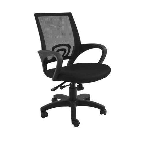 Cadeira Office Santiago Cinza e Preta - Rivatti