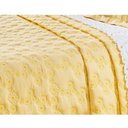 Ver imagem 2 de Kit Cobre Leito Casal Queen 03 Peças Bordado Percal 200 Fios Nuance Amarelo - Bernadete Casa